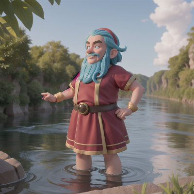 Image For Post Anime, swimming, villain, river, scientist, dwarf, HD, 4K, AI Generated Art