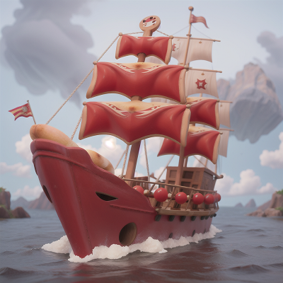 Image For Post Anime, pizza, hail, circus, pirate ship, market, HD, 4K, AI Generated Art