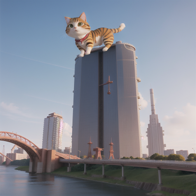 Image For Post Anime, skyscraper, space, scientist, cat, bridge, HD, 4K, AI Generated Art