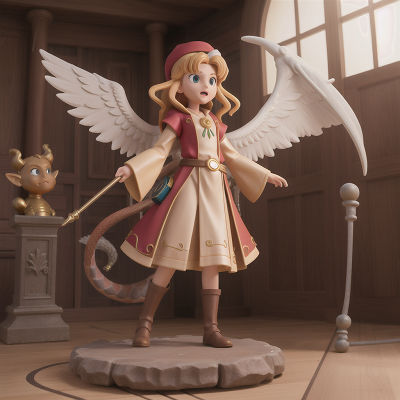 Image For Post Anime, angel, wizard, statue, dragon, scientist, HD, 4K, AI Generated Art