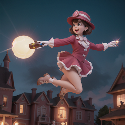 Image For Post Anime, haunted mansion, circus, jumping, ice cream parlor, laser gun, HD, 4K, AI Generated Art