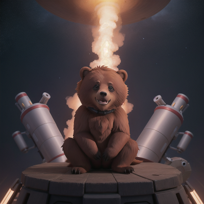 Image For Post Anime, bear, artificial intelligence, space station, chimera, crying, HD, 4K, AI Generated Art