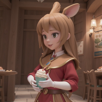 Image For Post Anime, kangaroo, knights, flute, ice cream parlor, cursed amulet, HD, 4K, AI Generated Art