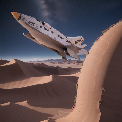 Image For Post Anime, space, space shuttle, drought, desert, bird, HD, 4K, AI Generated Art