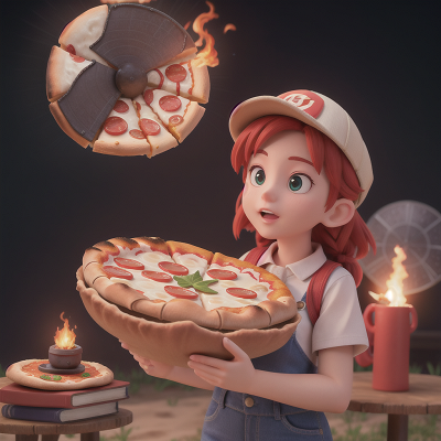 Image For Post Anime, space, book, fire, pizza, farmer, HD, 4K, AI Generated Art