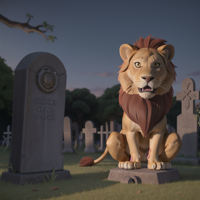Image For Post Anime, betrayal, lion, haunted graveyard, police officer, suspicion, HD, 4K, AI Generated Art