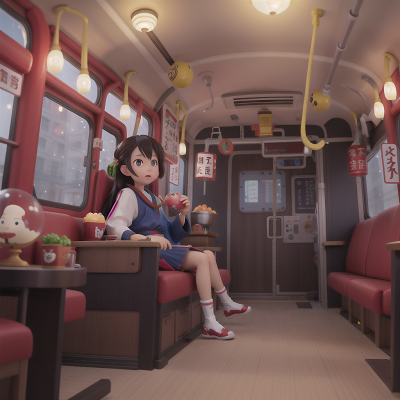 Image For Post Anime, bubble tea, bus, samurai, wizard, space station, HD, 4K, AI Generated Art