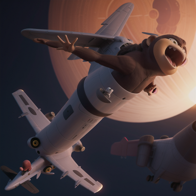 Image For Post Anime, airplane, solar eclipse, bird, monkey, cathedral, HD, 4K, AI Generated Art