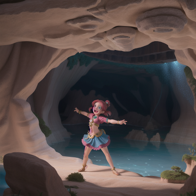 Image For Post Anime, cave, underwater city, laughter, dancing, cursed amulet, HD, 4K, AI Generated Art