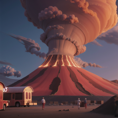 Image For Post Anime, tornado, circus, doctor, market, volcanic eruption, HD, 4K, AI Generated Art