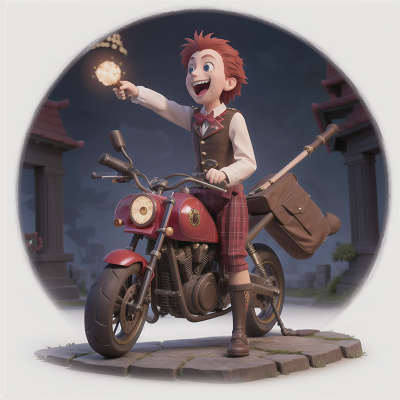 Image For Post Anime, laughter, bagpipes, motorcycle, haunted mansion, magic wand, HD, 4K, AI Generated Art