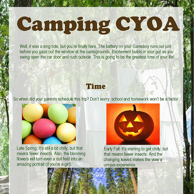 Image For Post Gone Camping CYOA from /tg/