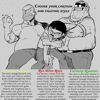 Image For Post Choose Your Cartoon Dad Fighting Style CYOA (by Anonymous) (from /tg/)