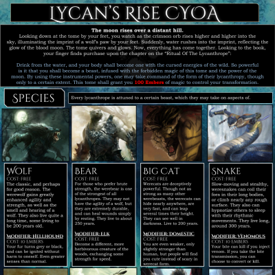 Image For Post Lycan's Rise CYOA from /tg/