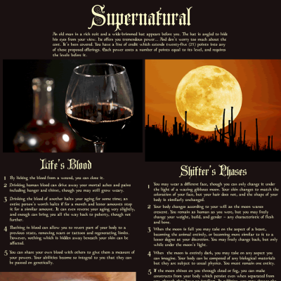 Image For Post Supernatural powers CYOA by Cruxador