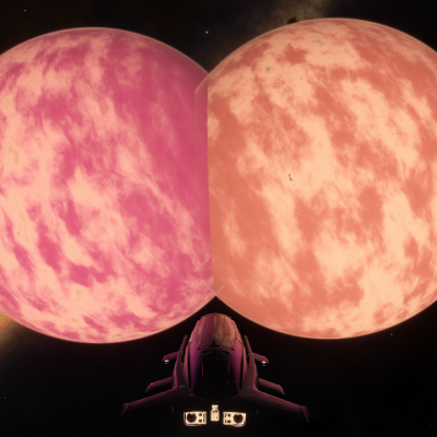 Image For Post "Rhubarb & Custard" are 2 gas giants that share an orbit in the KOI 413 system. They collide every so often.