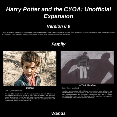 Image For Post Harry Potter and the CYOA: UNOFFICIAL EXPANSION V0.9