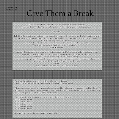 Image For Post Give Them a Break 1.0.1