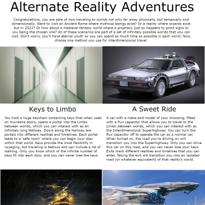 Image For Post Alternate Reality Adventures CYOA by meestermeeyagi
