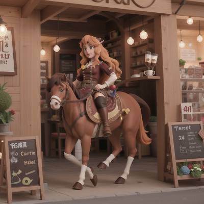 Image For Post Anime, centaur, coffee shop, surprise, market, dwarf, HD, 4K, AI Generated Art
