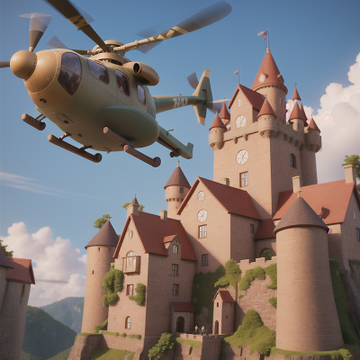 Image For Post Anime, museum, helicopter, book, medieval castle, dwarf, HD, 4K, AI Generated Art