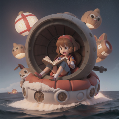 Image For Post Anime, hovercraft, dog, shield, maze, book, HD, 4K, AI Generated Art