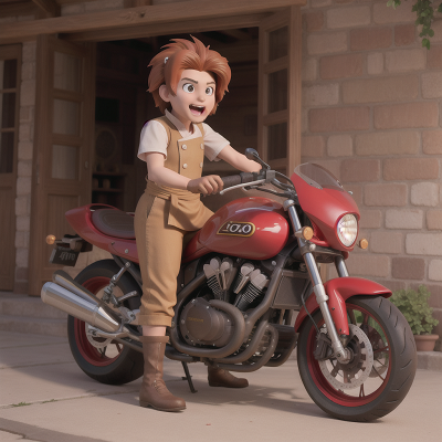 Image For Post Anime, motorcycle, chef, success, lion, treasure, HD, 4K, AI Generated Art