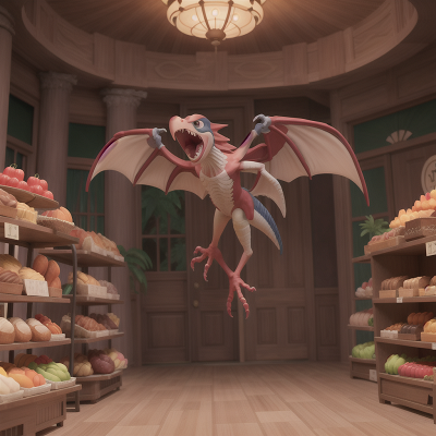 Image For Post Anime, haunted mansion, pterodactyl, bakery, fruit market, mummies, HD, 4K, AI Generated Art