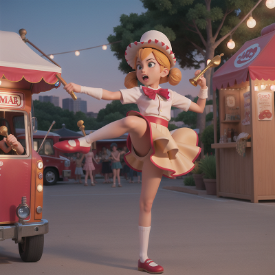 Image For Post Anime, trumpet, circus, fighting, park, taco truck, HD, 4K, AI Generated Art
