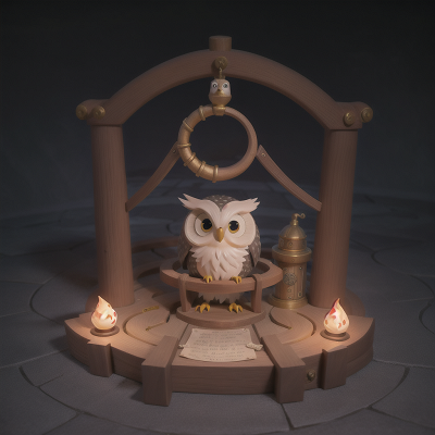 Image For Post Anime, ancient scroll, owl, maze, telescope, ghost, HD, 4K, AI Generated Art