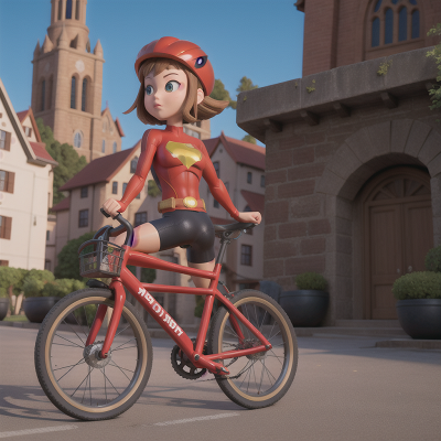 Image For Post Anime, bicycle, superhero, exploring, sushi, cathedral, HD, 4K, AI Generated Art