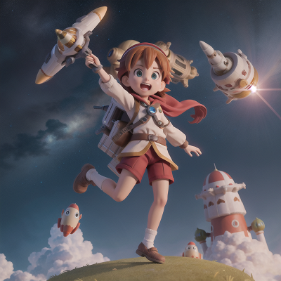 Image For Post Anime, jumping, ancient scroll, surprise, spaceship, avalanche, HD, 4K, AI Generated Art