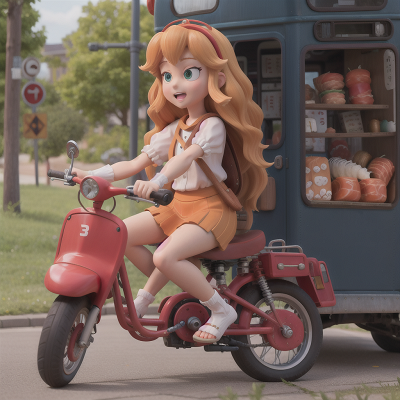 Image For Post Anime, bus, bicycle, princess, cavemen, sushi, HD, 4K, AI Generated Art
