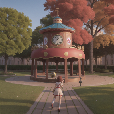 Image For Post Anime, romance, park, clock, hail, carnival, HD, 4K, AI Generated Art