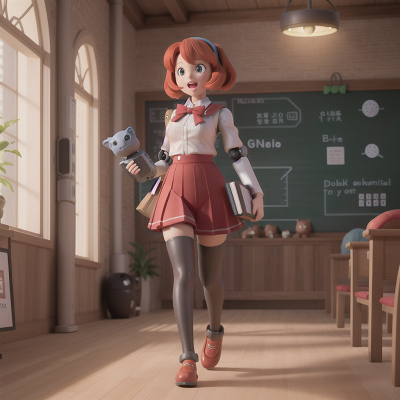 Image For Post Anime, book, robotic pet, joy, holodeck, school, HD, 4K, AI Generated Art