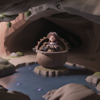 Image For Post Anime, witch's cauldron, cave, pirate, rainbow, space, HD, 4K, AI Generated Art