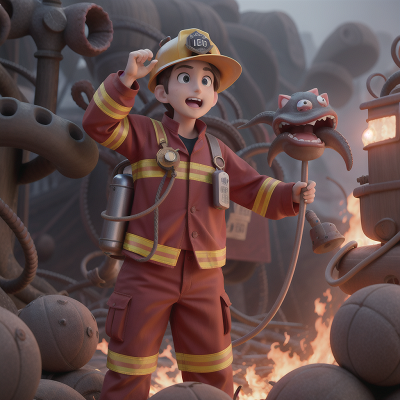 Image For Post Anime, success, hail, firefighter, kraken, confusion, HD, 4K, AI Generated Art