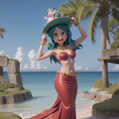 Image For Post Anime, camera, celebrating, mermaid, hat, zookeeper, HD, 4K, AI Generated Art