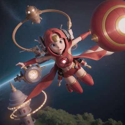 Image For Post Anime, temple, space station, superhero, teleportation device, flying, HD, 4K, AI Generated Art