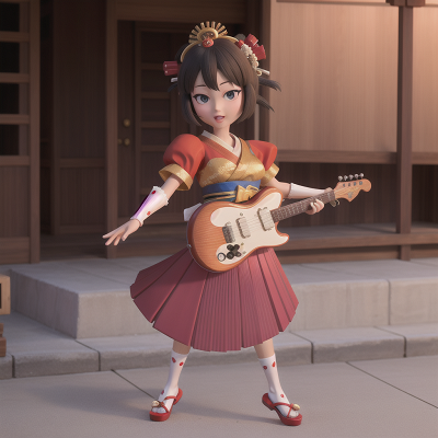 Image For Post Anime, crystal, geisha, accordion, sushi, electric guitar, HD, 4K, AI Generated Art