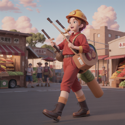 Image For Post Anime, phoenix, fruit market, zebra, firefighter, bagpipes, HD, 4K, AI Generated Art