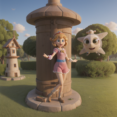 Image For Post Anime, princess, airplane, magic portal, statue, farmer, HD, 4K, AI Generated Art