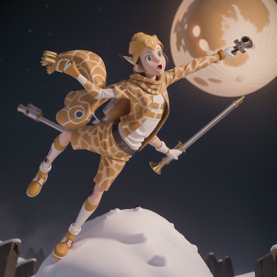 Image For Post Anime, ninja, trumpet, space, snow, giraffe, HD, 4K, AI Generated Art