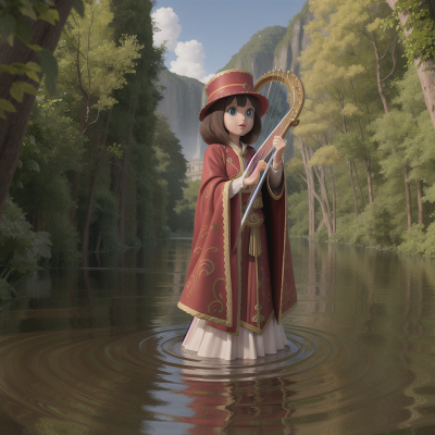 Image For Post Anime, flood, river, teleportation device, harp, invisibility cloak, HD, 4K, AI Generated Art