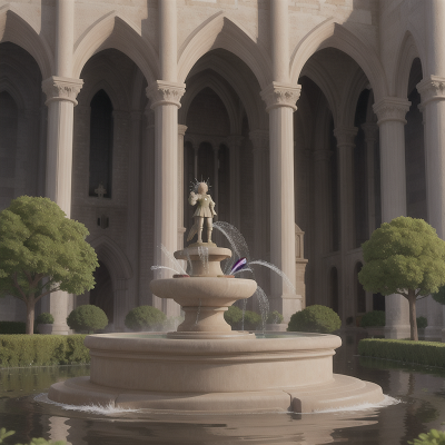 Image For Post Anime, flood, cathedral, fountain, tank, artificial intelligence, HD, 4K, AI Generated Art