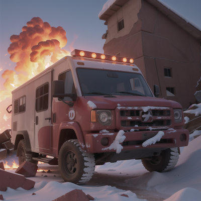 Image For Post Anime, avalanche, earthquake, taco truck, phoenix, demon, HD, 4K, AI Generated Art