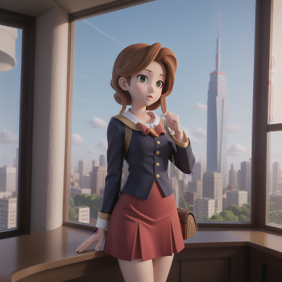 Image For Post Anime, skyscraper, bravery, teacher, museum, clock, HD, 4K, AI Generated Art