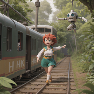 Image For Post Anime, jungle, dancing, doctor, train, robotic pet, HD, 4K, AI Generated Art