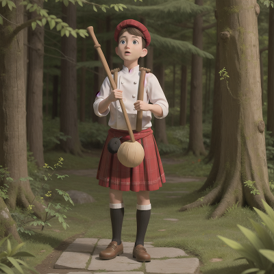 Image For Post Anime, chef, forest, ghost, drum, bagpipes, HD, 4K, AI Generated Art