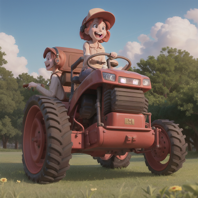 Image For Post Anime, tractor, haunted mansion, virtual reality, drought, laughter, HD, 4K, AI Generated Art